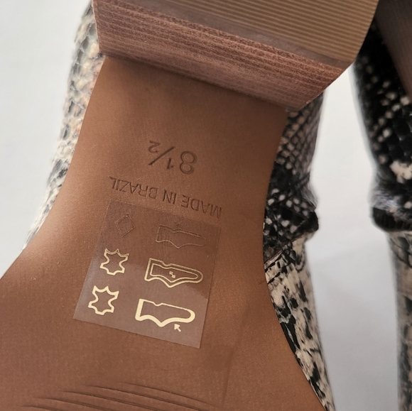 Madewell Snakeskin Embossed Leather Ankle Boots - Picture 11 of 15